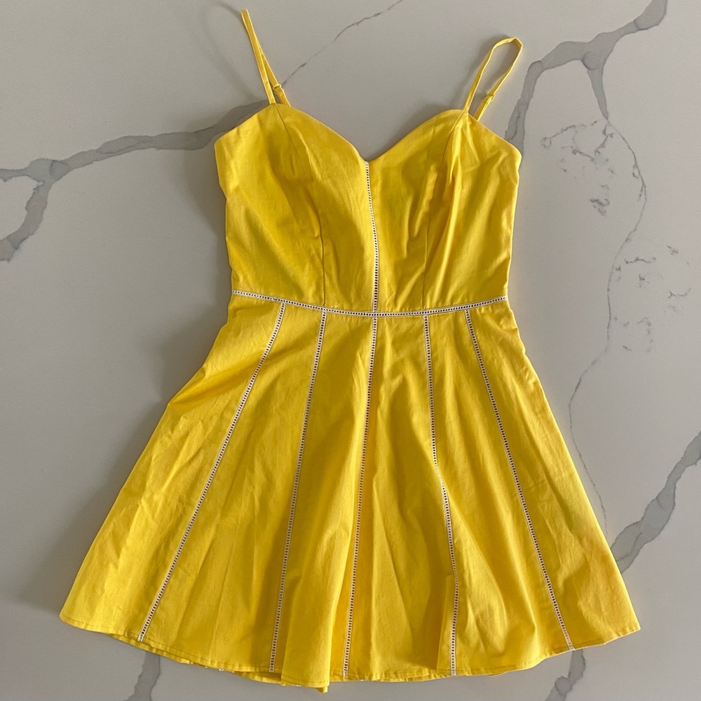 Bebe Yellow A-line Summer Dress